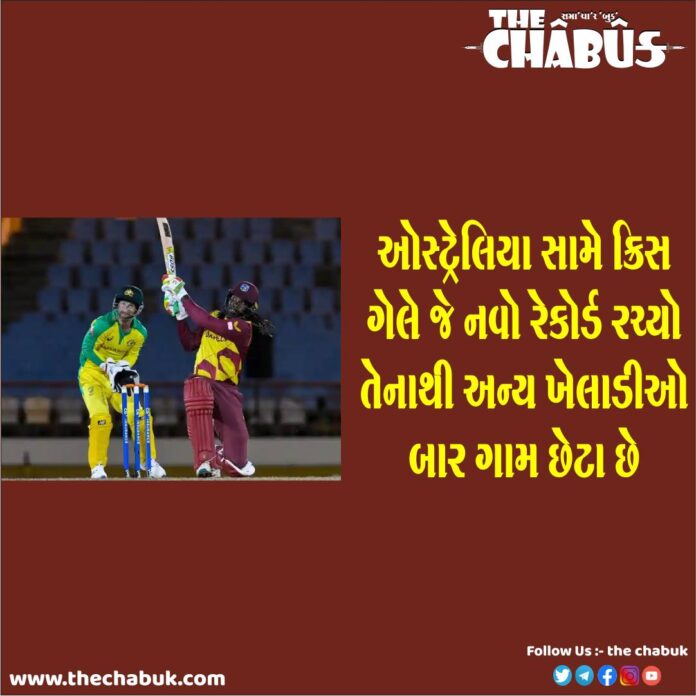 West Indies Opener Chris Gayle New World Record In T20