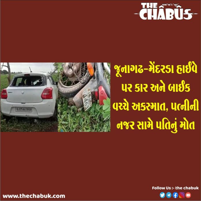 junagadh-mendarda high way accident