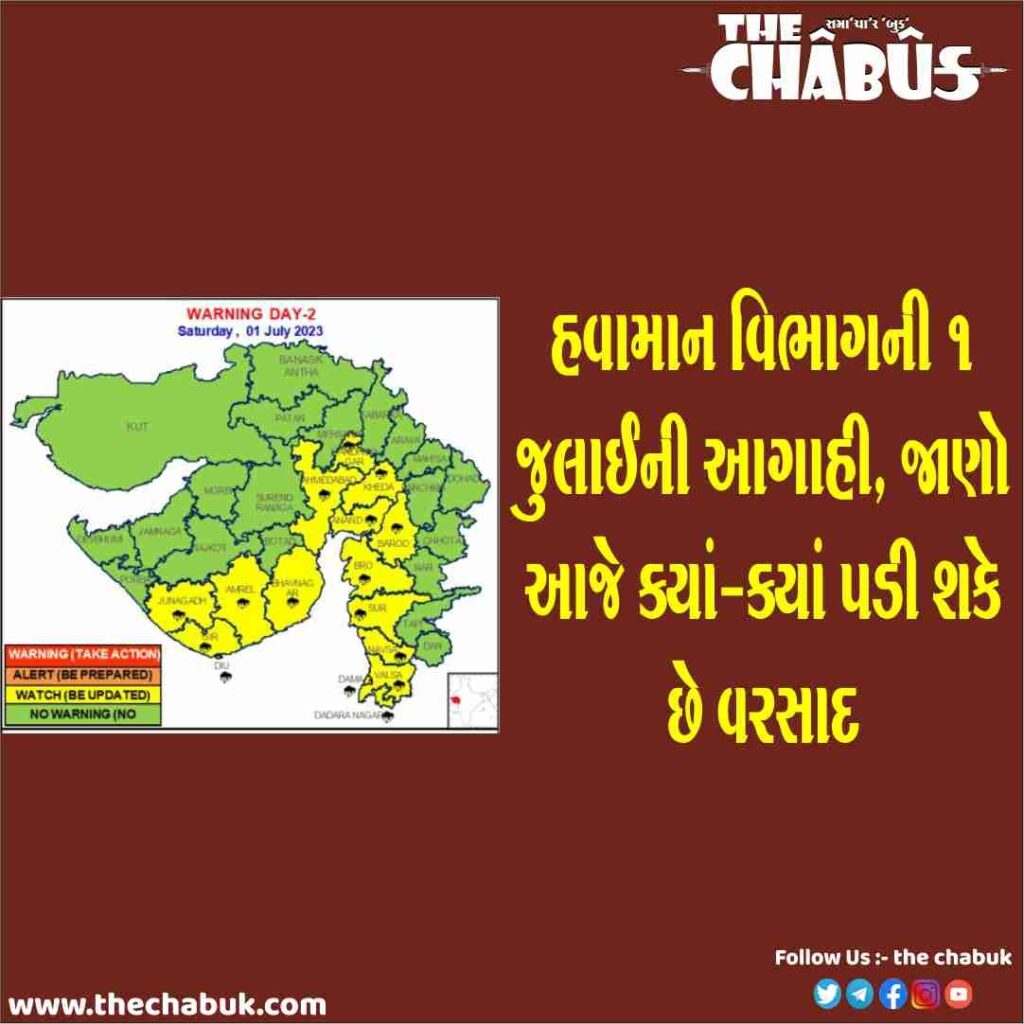 July 1 forecast for Gujarat, know where it may rain today