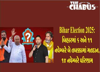 Bihar Election 2025: બિહારમાં 6 અને 11 નવેમ્બરે બે તબક્કામાં મતદાન, 14 નવેમ્બરે પરિણામ Bihar Election